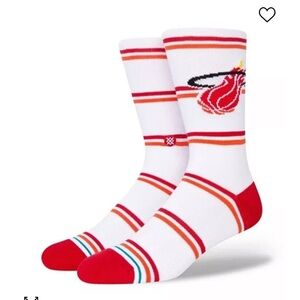 Miami Heat Stance NBA HWC Hardwood Classics Crew Socks Large Men 9-13​​​​​​